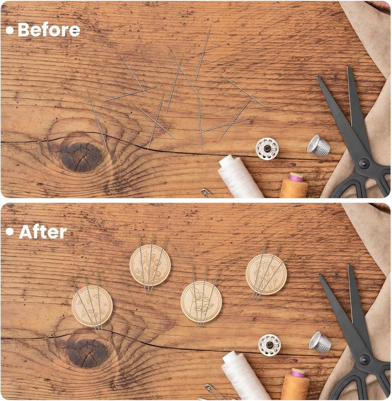 TXIN 6 Pieces Magnetic Needle Minder Holder Magnet Needle Nanny Keeper Flower Patterned Needleminder for Cross Stitch Embroidery Sewing Needlework Supplies - Image 4